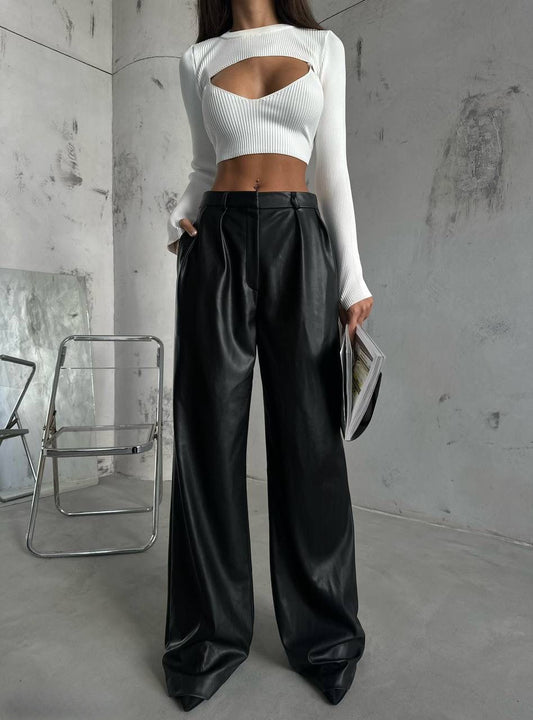 Relaxed Leather Trouser