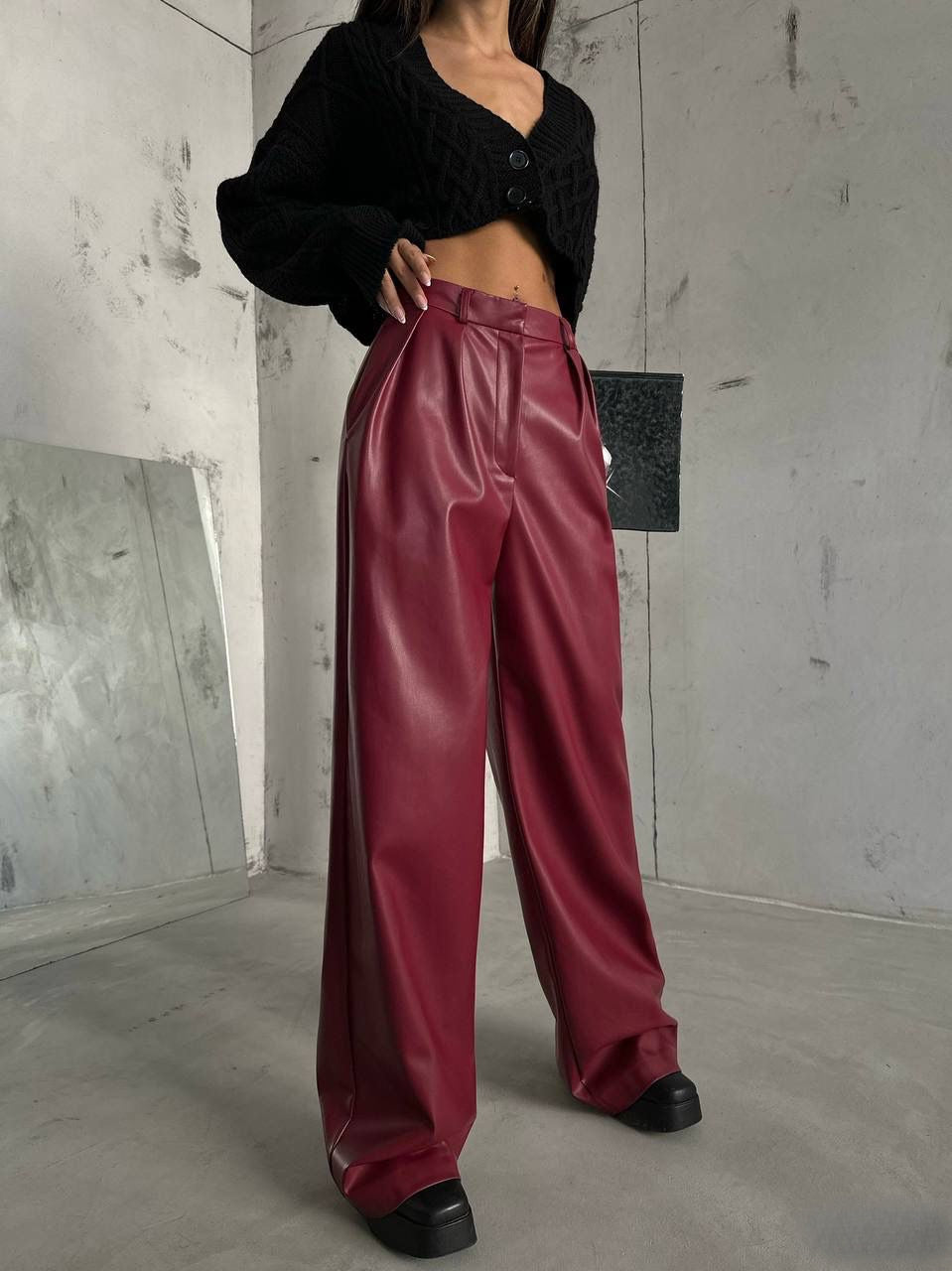 Relaxed Leather Trouser